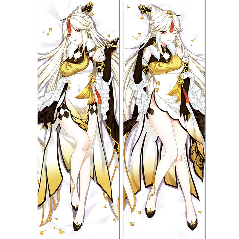 

3D двухсторонняя наволочка Ningguang, обнимающая тело, наволочка Genshin Impact Anime Подушка «Dakimakura» Otaku, наволочка, рождественские подарки