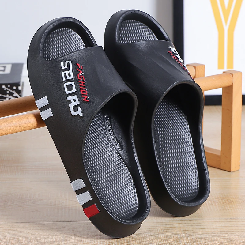 Men's Slippers Summer Indoor Bathroom Anti-slip Outdoor Lightweight Good Breathability Comfortable Beach Couple Home Shoes — view 2