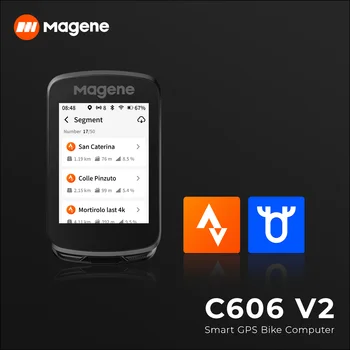 Magene C606V2 Touchscreen GPS Bike Computer WiFi Speedometer Cycling Climb Stopwatch Odometer Bluetooth Ant Navigation 2