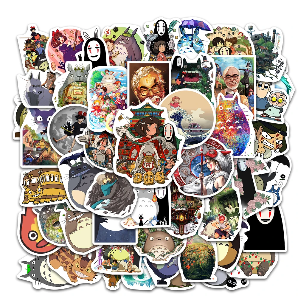 

10/50Pcs Miyazaki Anime MY NEIGHBOUR TOTORO Stickers Guitar Skateboard Bicycle Helmet Luggage Laptop Stiker Decal Kid Toy