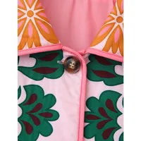 KADUWAKI mode imprimé lambrissé matelassé coton veste à manches longues poche Cardigan manteau automne hiver quotidien décontracté hauts vêtements d'extérieur 3
