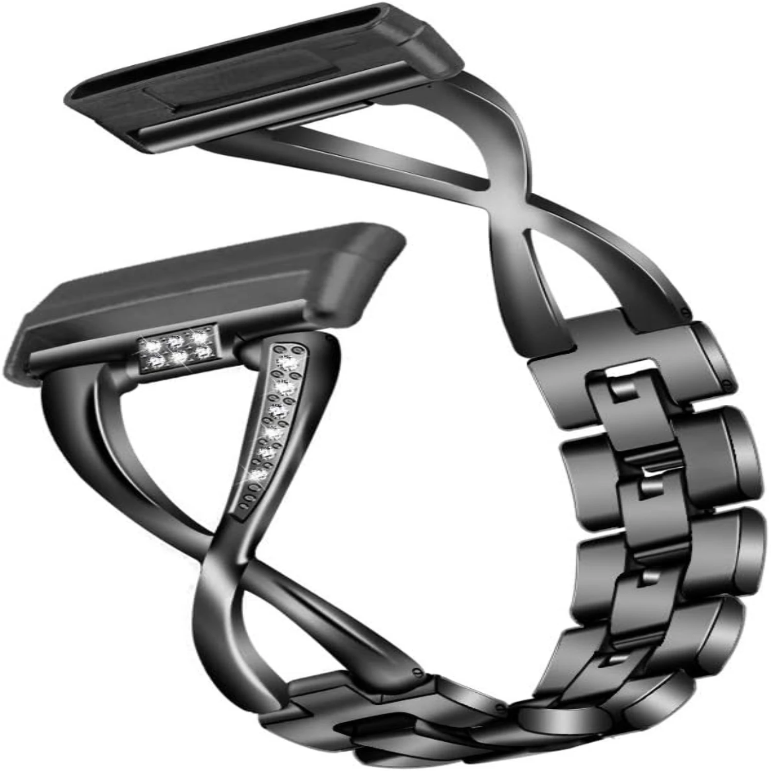Upgrade Your Style with Sleek, Sophisticated, and Elegant Stainless Steel Metal Band for Versa 4/Sense 2-Stylish Replacement B