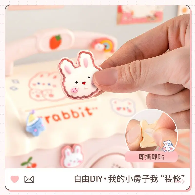 Kawaii Piggy Bank Anime Cartoon Cute Square Money Boxes Piggy Bank with Lock and Key for Notes Children Xmas New Year Toys Gift 5