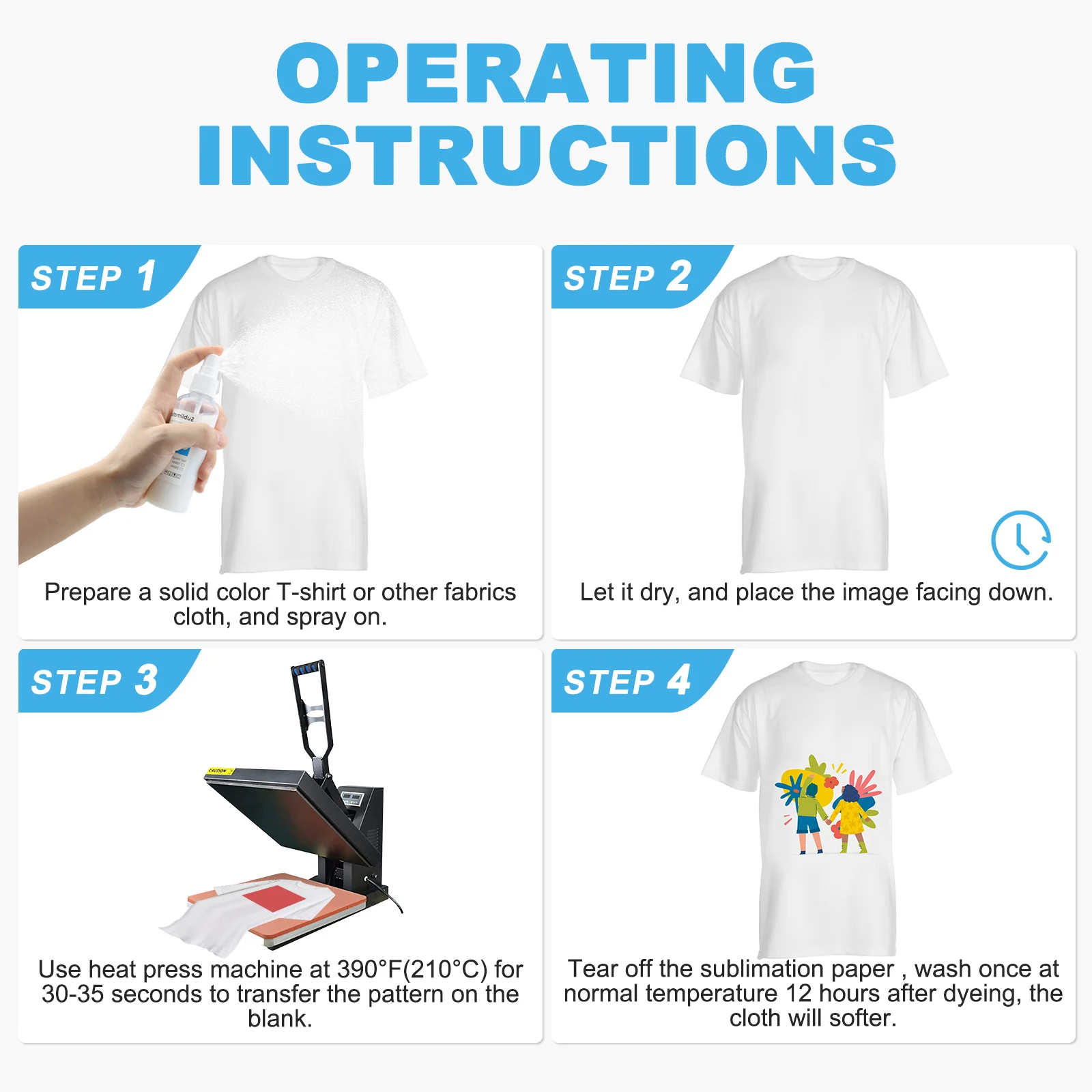 Spray Sublimazione Per Cotone HEIYUET - 100ml, Per Magliette E Tessuti, Asciugatura Rapida