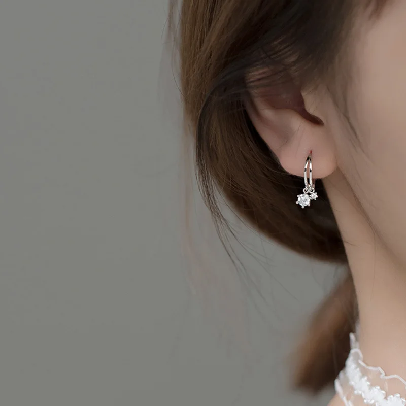 925 Sterling Silver Zircon Engagement Earrings For Women Luxury Jewelry Engagement Accessories Jewellery Prevent Allergies - 2
