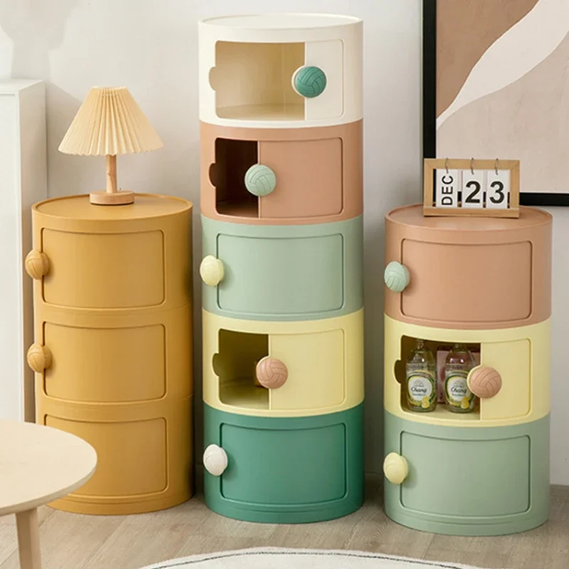 children's-bedside-table-circular-household-minimalist-creative-bedroom-storage-cabinet-small-cabinet