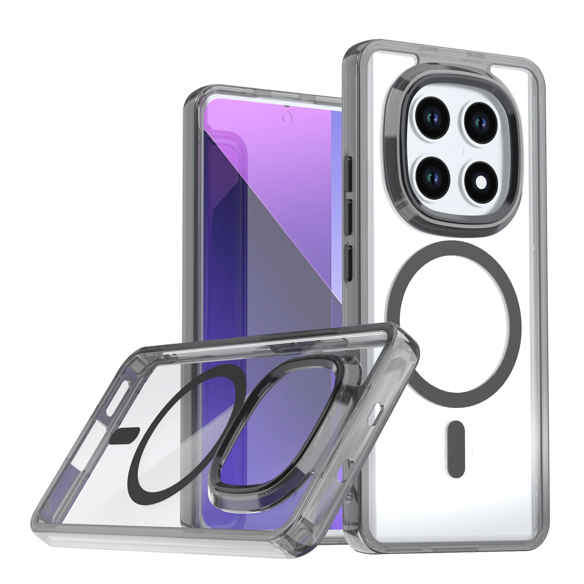 Vibrant Magnetic Phone Case - Hybrid Shockproof Transparent Cover