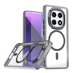 Vibrant Magnetic Phone Case - Hybrid Shockproof Transparent Cover for Redmi Note 15 Pro 5G (Black)