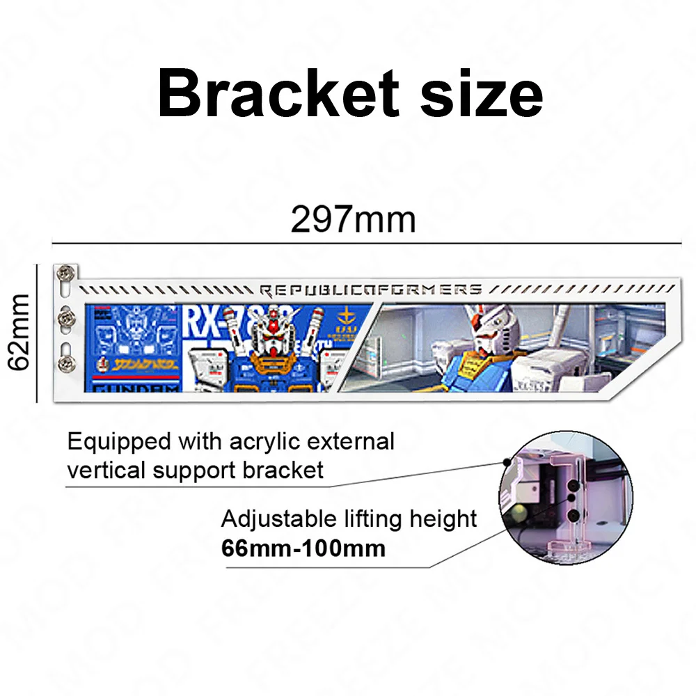 Diy Colorido Gpu Bracket Titular Vga Qualquer Foto Suporte a Placa de Vídeo Personalizar 5v 12v Rgb Aura Sync Mod Designs Personalizáveis - Imagem 5