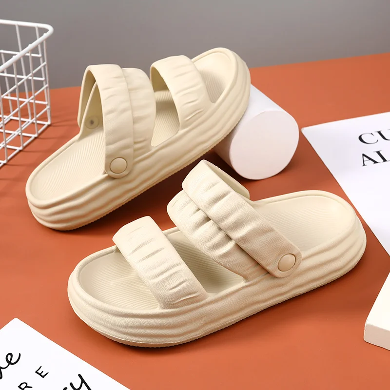 Damtofflor Mjukt skum Sliders Tofflor för inomhus utomhus Halkfria sommartofflor Halkfria sommartofflor_voghion.com