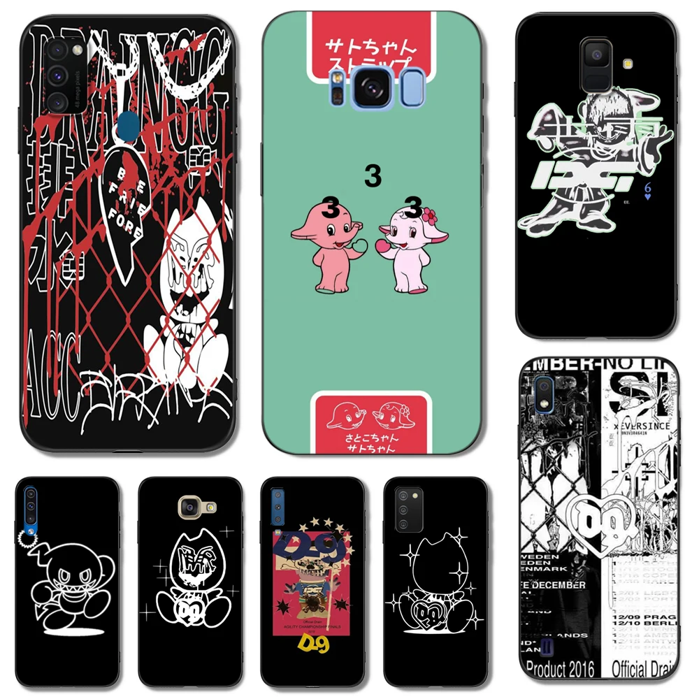 Black Tpu Case For Samsung Galaxy S6 S7 S8 S9 Plus Back Cover Drain Gang