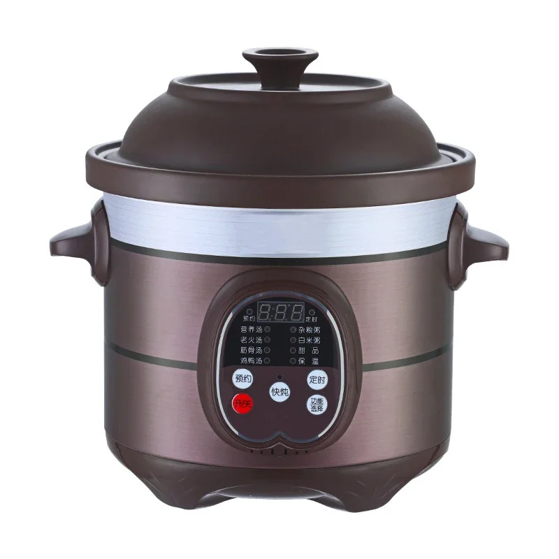 Electric Stew Cooker Household Automatic Smart Soup Pot Purple Sand Stew Pot Ceramic Electric Casserole Health Porridge JQ-25E
