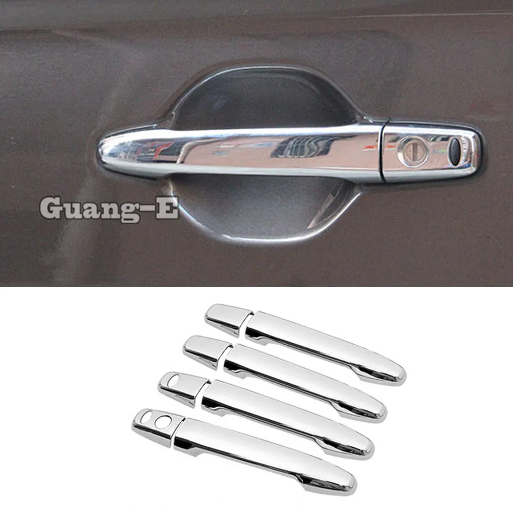 Car Cover Detector Sticks Frame Lamp Trim ABS Chrome Car Door Handle 8pcs For Mitsubishi Outlander