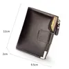 Short Luxury Men Wallets Zipper Coin Pocket Card Holder Male Wallet Clutch Photo Holder Name Engraved Brand Man Purses Wallet 3