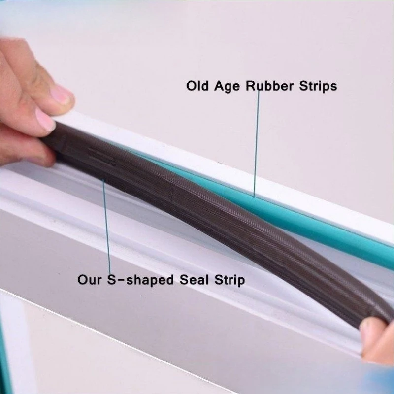 Door Seal Strip Sealing Strip Tape Window Seal Strip Sealing Tape Rubber Seal Strip Rubber Door Weatherstripping Door Weatherstripping Sealing Strip Soundproof Foam 6M S Type sealer Casement Window Sealing Strip Acoustic foam Weather Stripping Door Seal Gap Filler noise Reductian Artifact