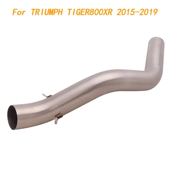 Slip On Motorcycle Exhaust Mid Connect Tube Middle Link Pipe Stainless Steel For TRIUMPH TIGER800XR 2015-2019