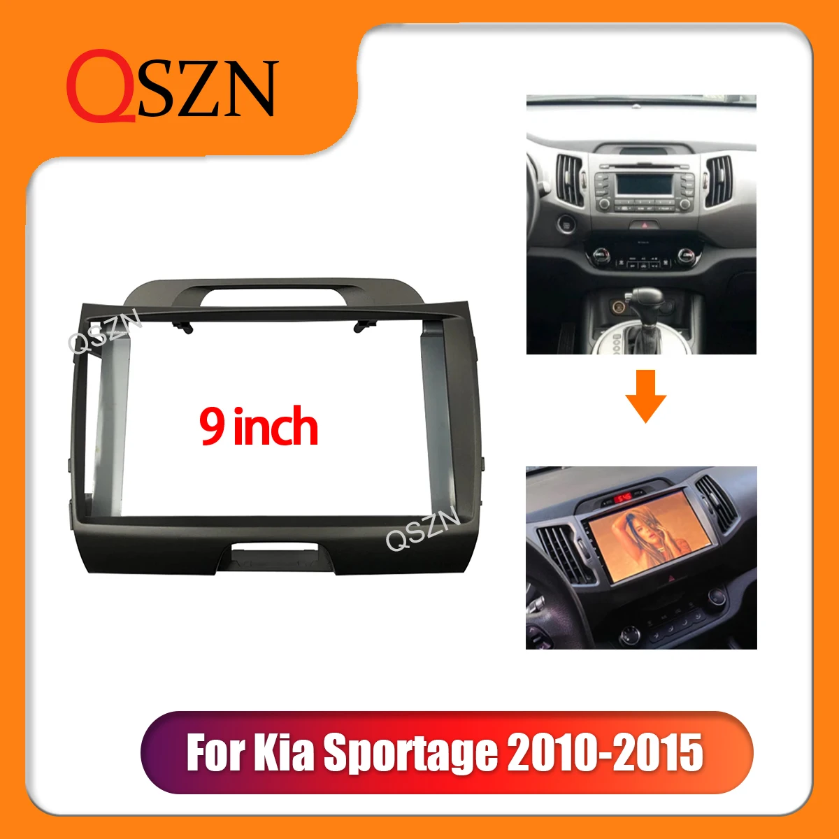 

Автомобильная рама QSZN для KIA SPORTAGE 2010-2016 с кабелем, 9 дюймов