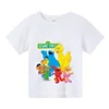 Kids Summer Short Sleeve Girls & Boys T shirt The Sesame Street Elmo Cartoon Print Children's T-shirt Funny Baby Clothes 6