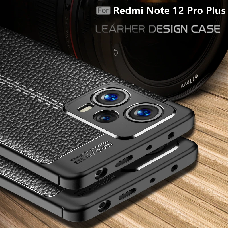 Per Xiaomi Redmi Note 12 Pro Plus Custodia Redmi Note 12 Pro Plus Cover Capas Bumper Tpu Soft Leather Fundas Redmi Note 12 Pro Plus
