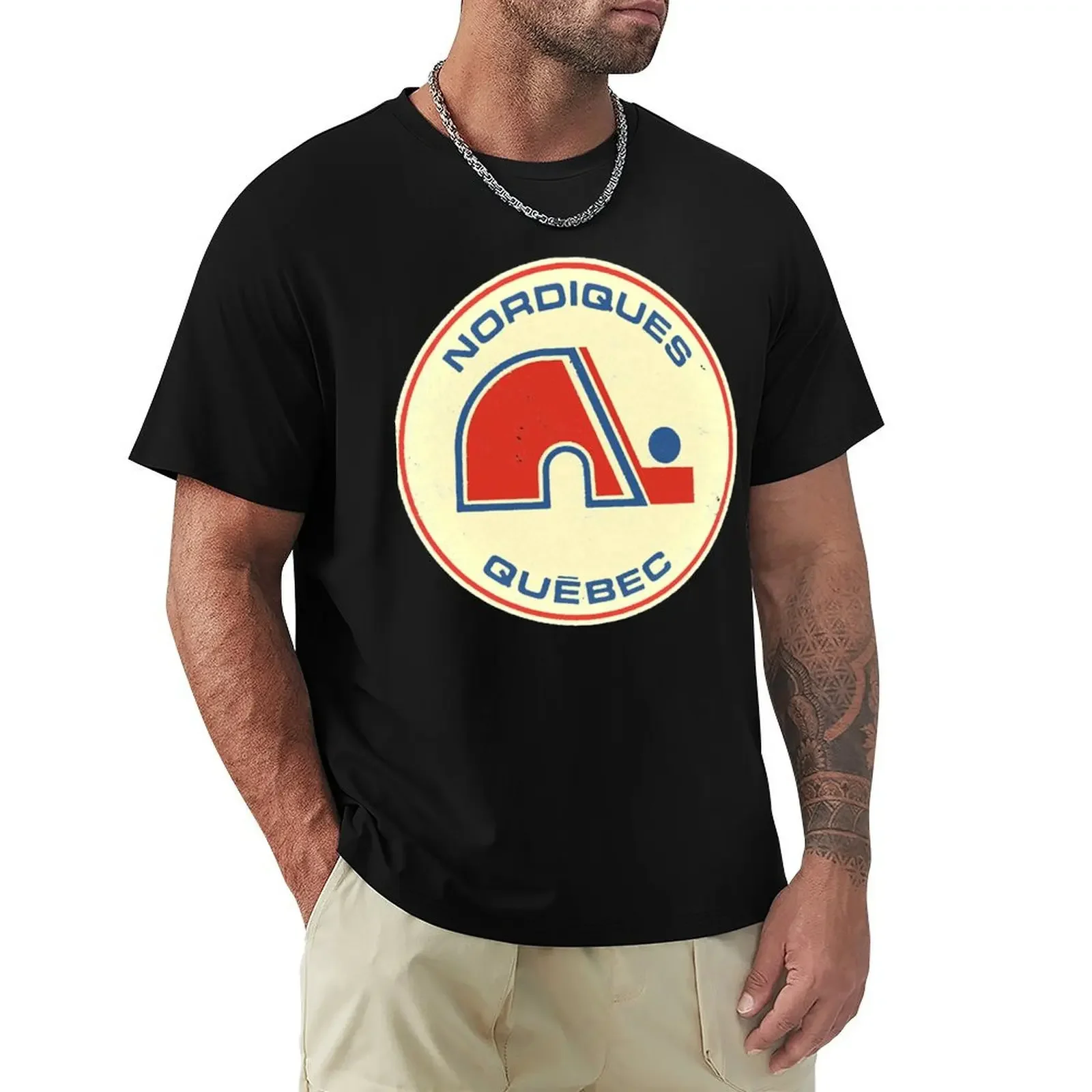 

Quebec Nordiques [Vintage Distressed] T-shirt summer top plus size tops anime Men's t-shirts