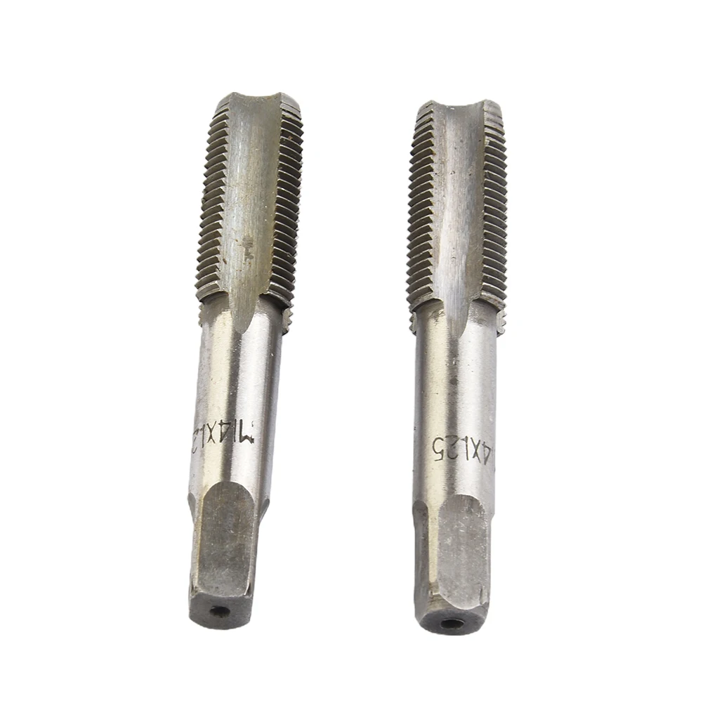 키트 탭 세트 피치 툴 14mmx1.25 2개 CNC 기계 고속 강철 금속 가공 미터법 테이퍼 나사 실용적인 도구