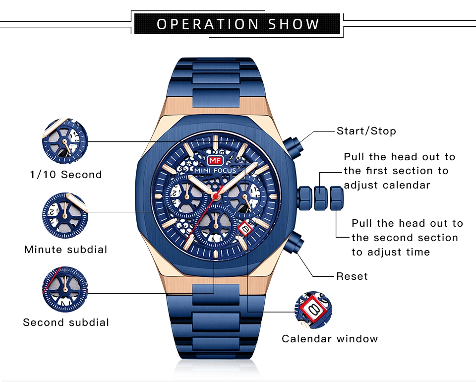 MINI FOCUS Quarzuhr für Herren, wasserdicht_voghion.com