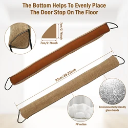 Windproof Heavy - Duty Door Draft Blocker with Noise Reduction Insulation and Hanging Loops (Amber)