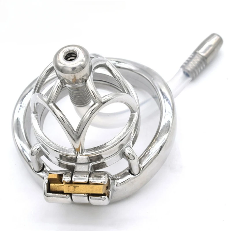 

Stainless Steel Chastity Lock Sissy Penis Abstinence Bondage Device Chastity Cage Anti-Cheating Adult Erotica Male Erotic Toys.