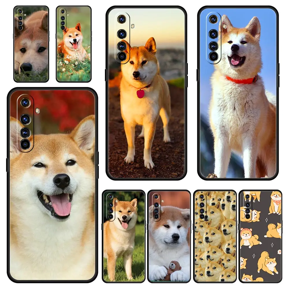 Shiba Inu Dog Design Soft Black Phone Case