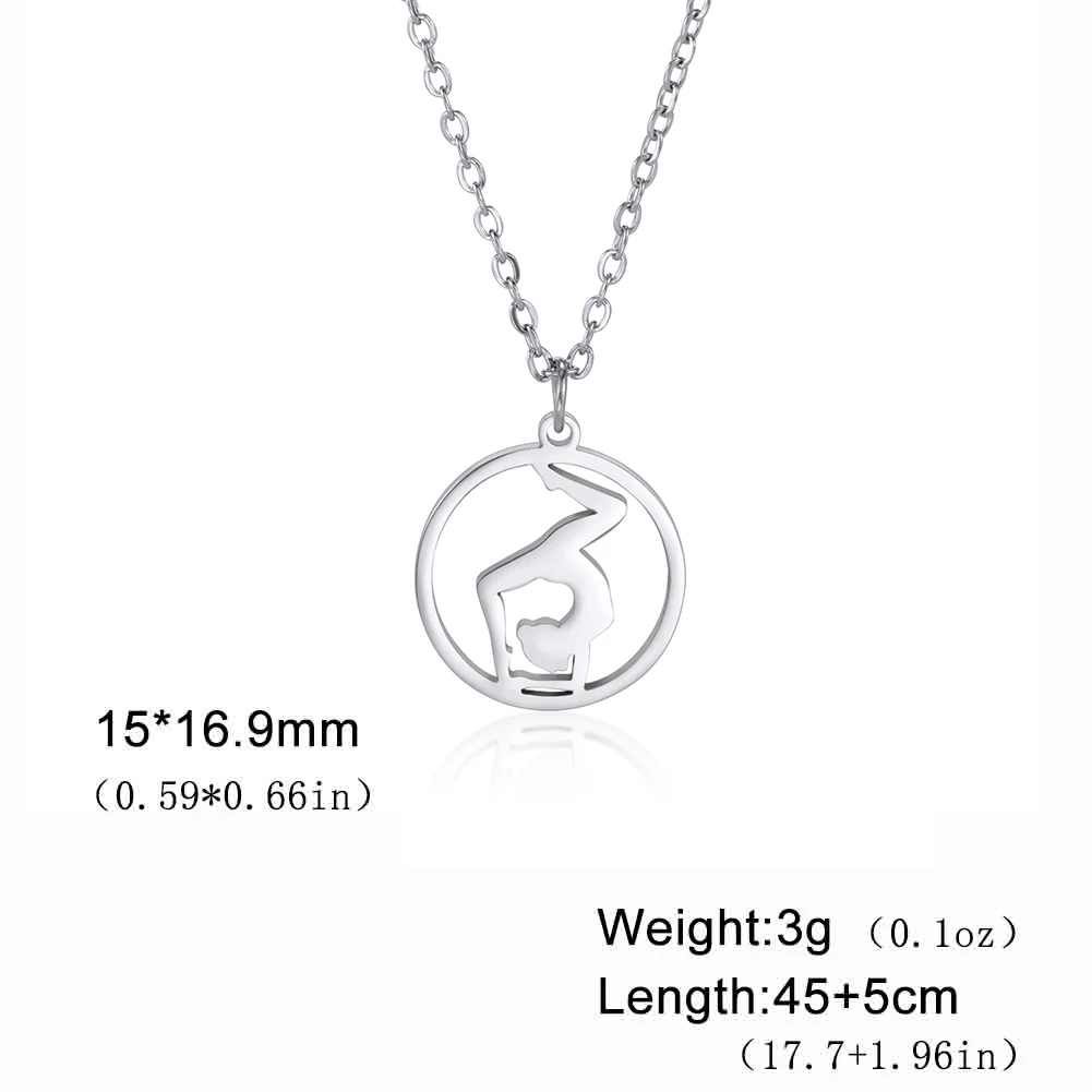 Elegant Rhythmic Gymnastics Stainless Steel Necklace – Trendy 2024 Jewelry