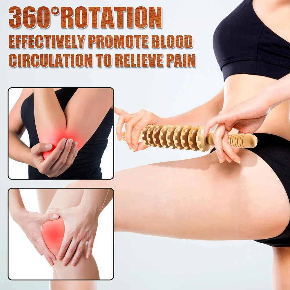 Curved Wooden Massage Roller 2