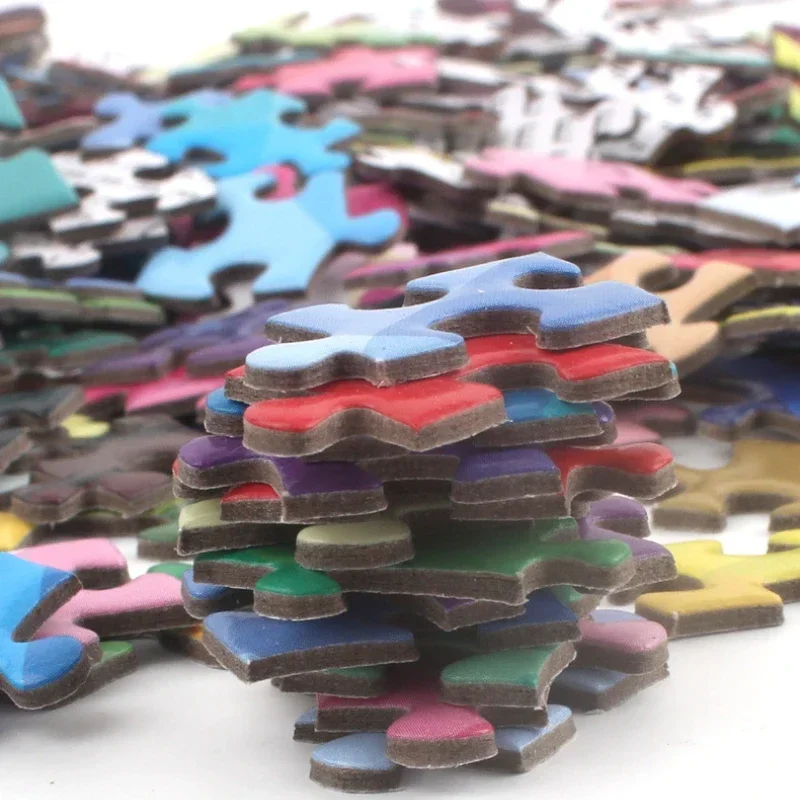 57*57cm Paper 500pcs Irregular Shaped Jigsaw Puzzles Rainbow Dog Animals Paintings Stress Reducing Toys Christmas Gifts 5