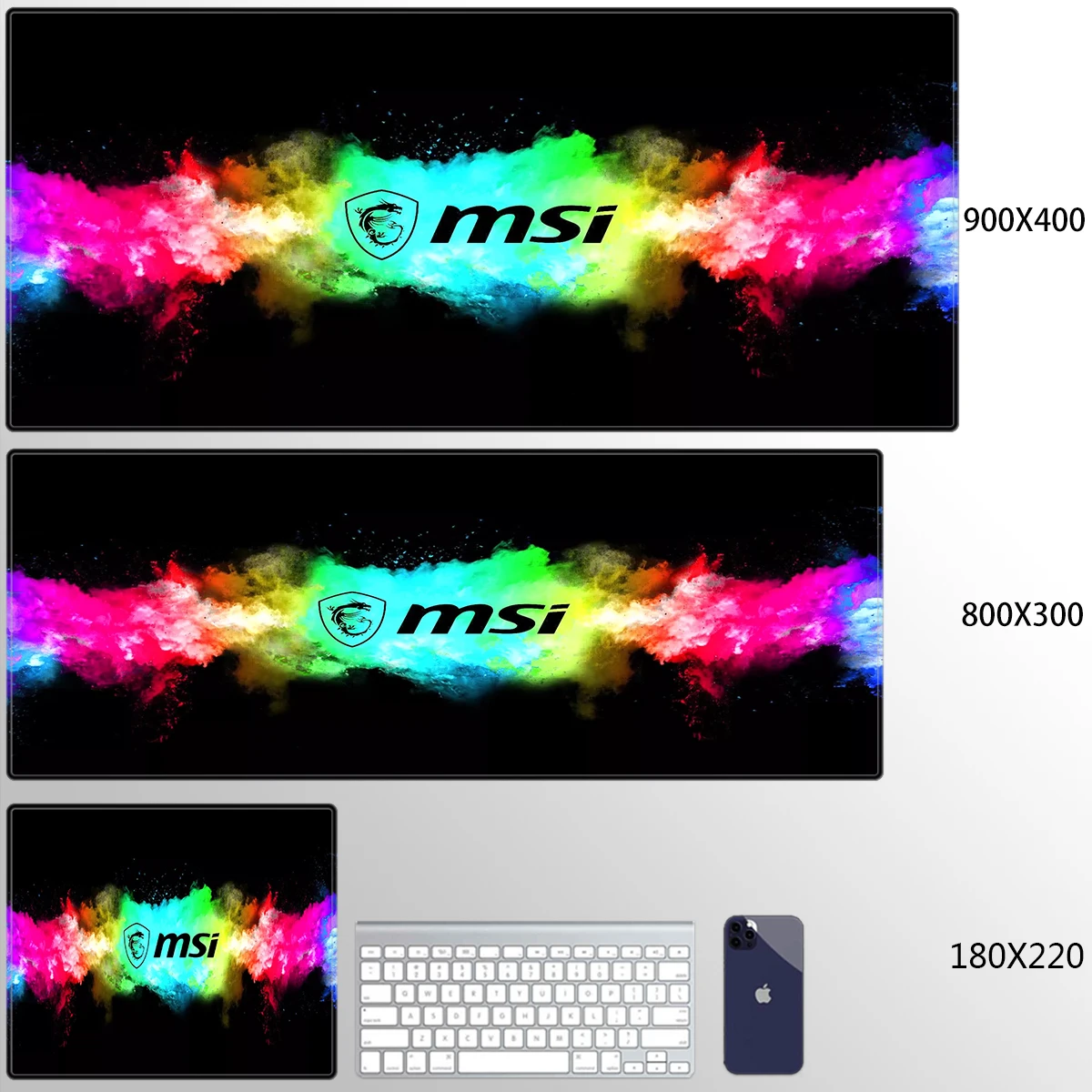 Msi Big Mouse Pad Xxl Gaming Pc Gamer Keyboard Mousepad Large Deskpad Computer Accessories Carpet Table Mause Pad 40x90 Desk Mat