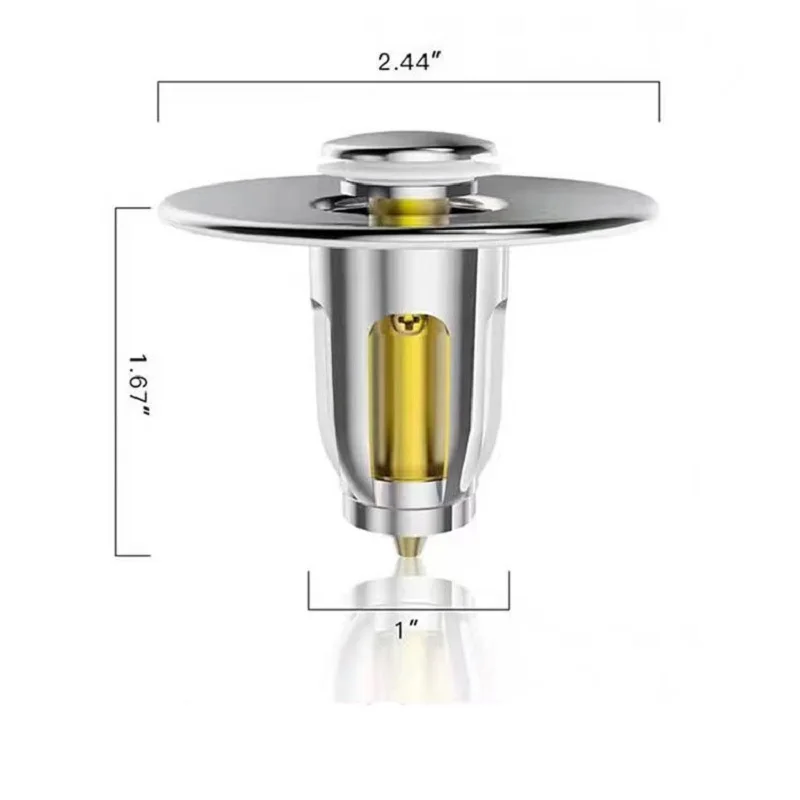 Bathroom sink plug filter for wash basin