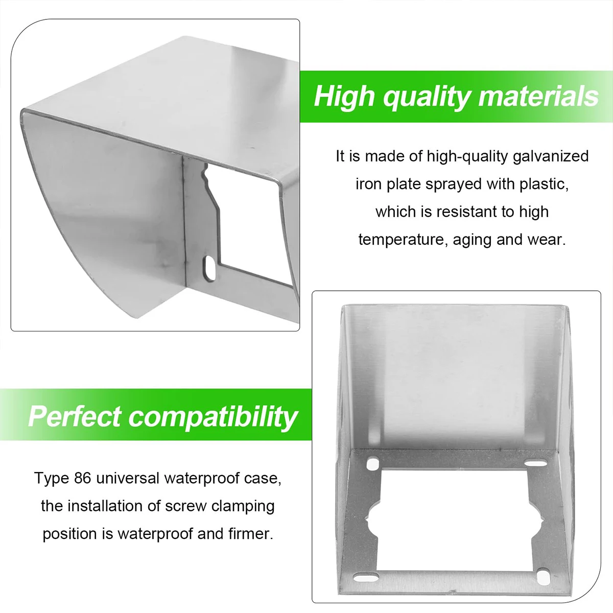 Socket Rain Cover Stainless Steel Socket Protection Child Safety Outdoor Waterproof for Bathroom Toilet Outdoor