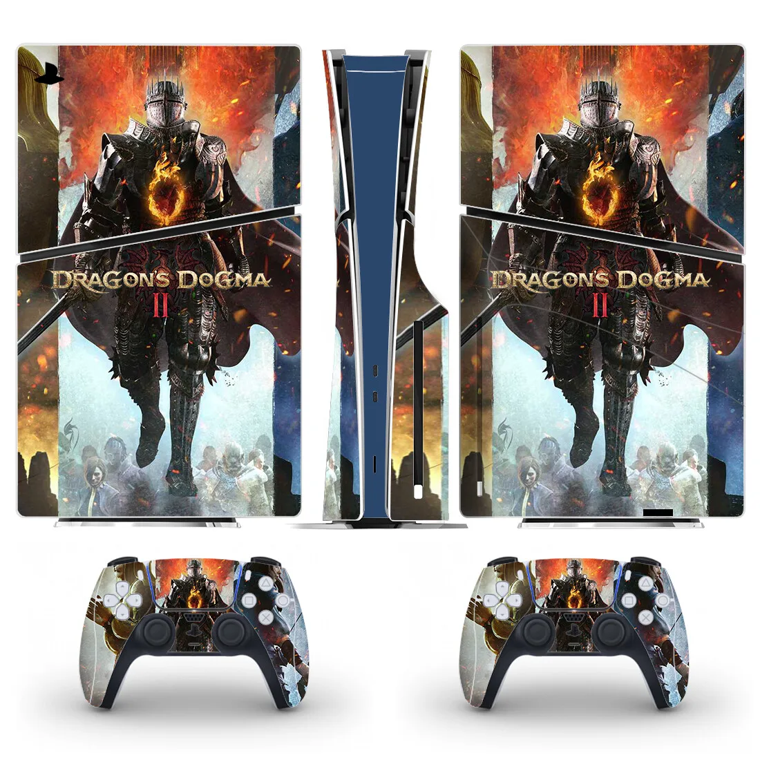 Dragon'S Dogma 2 Ps5 Slim Disc Skin Sticker Protector Decalcomania Cover Per Controller Console Ps5 Slim Disk Sticker Vinile