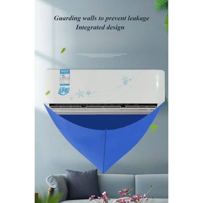 Air conditioning cover 100cm PVC Cleaning Cover Bag with Water Pipe for 1-1.5P Split Hanging Air Conditioner