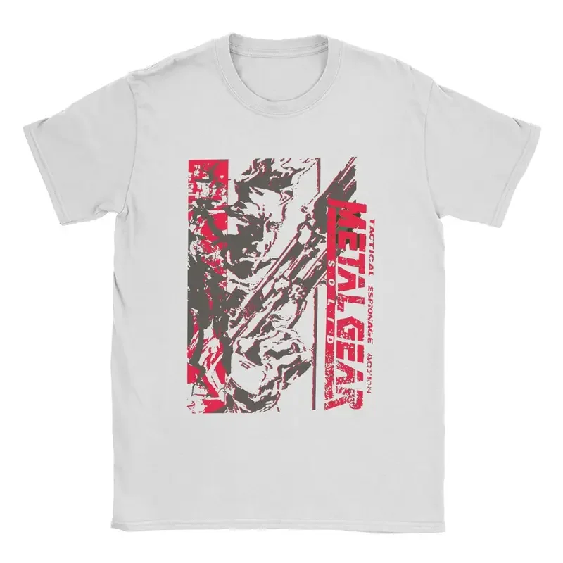 Футболка мужская с круглым вырезом, тенниска из чистого хлопка, майка в готическом стиле, с принтом фантом, с коротким рукавом, майка с надписью «Game Metal Gear»