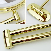8 inch Makeup Mirror Matte Gold 3x/5x/7x/10x Magnifying Double Side USB Charging Bathroom 3 color light Cosmetic Mirrors 2
