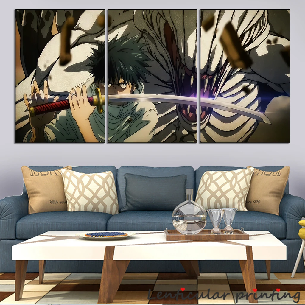 

Anime Boys Katana Jujutsu Kaisen Wall Painting on Canvas Animation Wall Art for Living Room Wall Decor Hanging Paintings