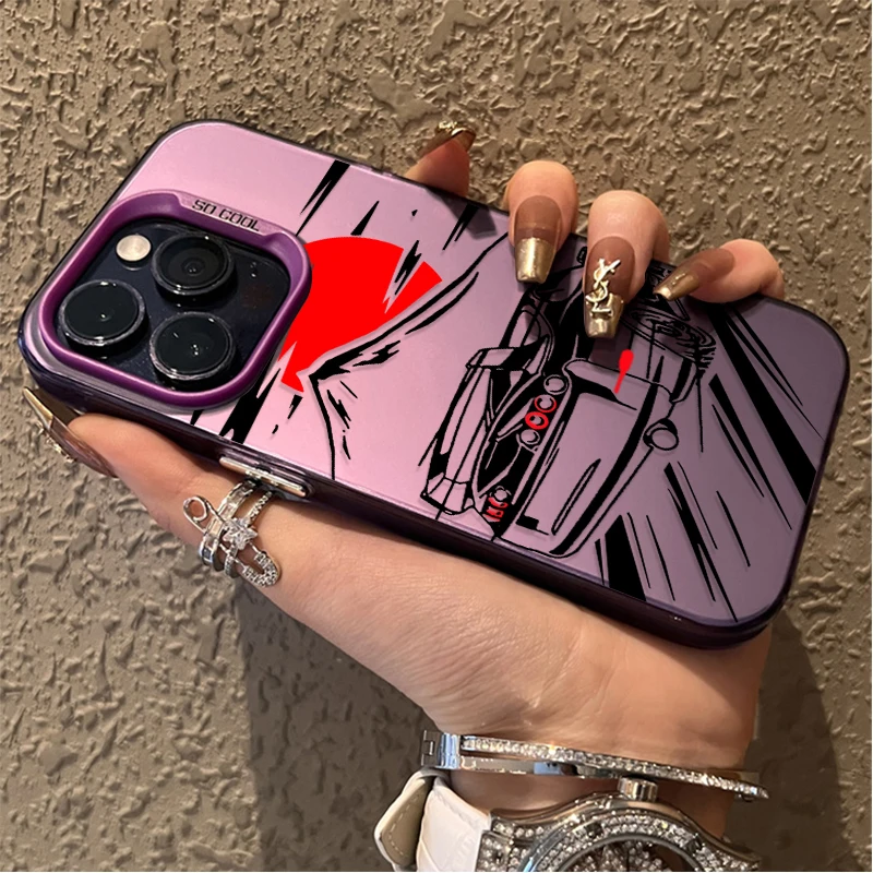 JDM Sports Drift Racing Matte Back Phone Case