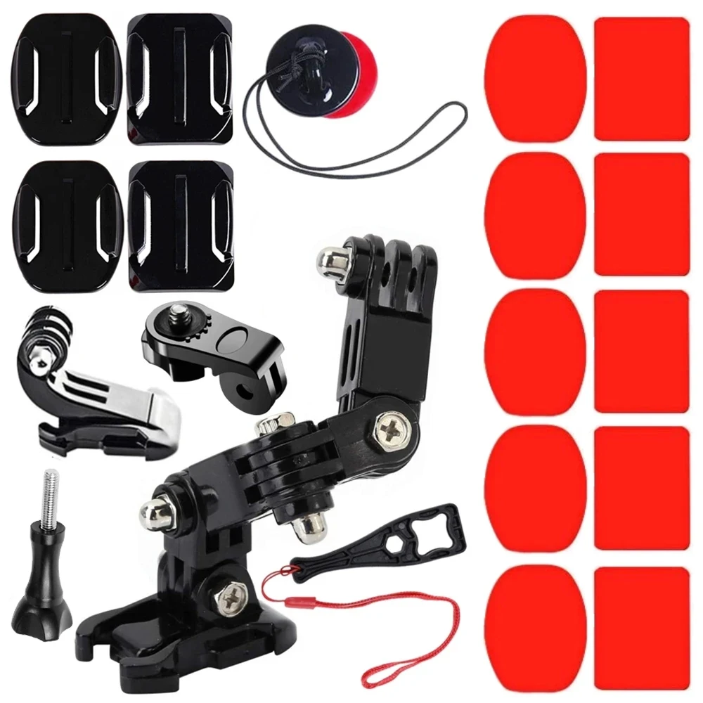 Kit Montaggio Action Cam Per Moto - Supporto Manubrio E Casco, Compatibile GoPro Hero 13, Insta360 X4