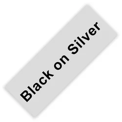 12mm Multicolor Label Maker Tape for Brother P-touch Label Printer (Black on sliver)