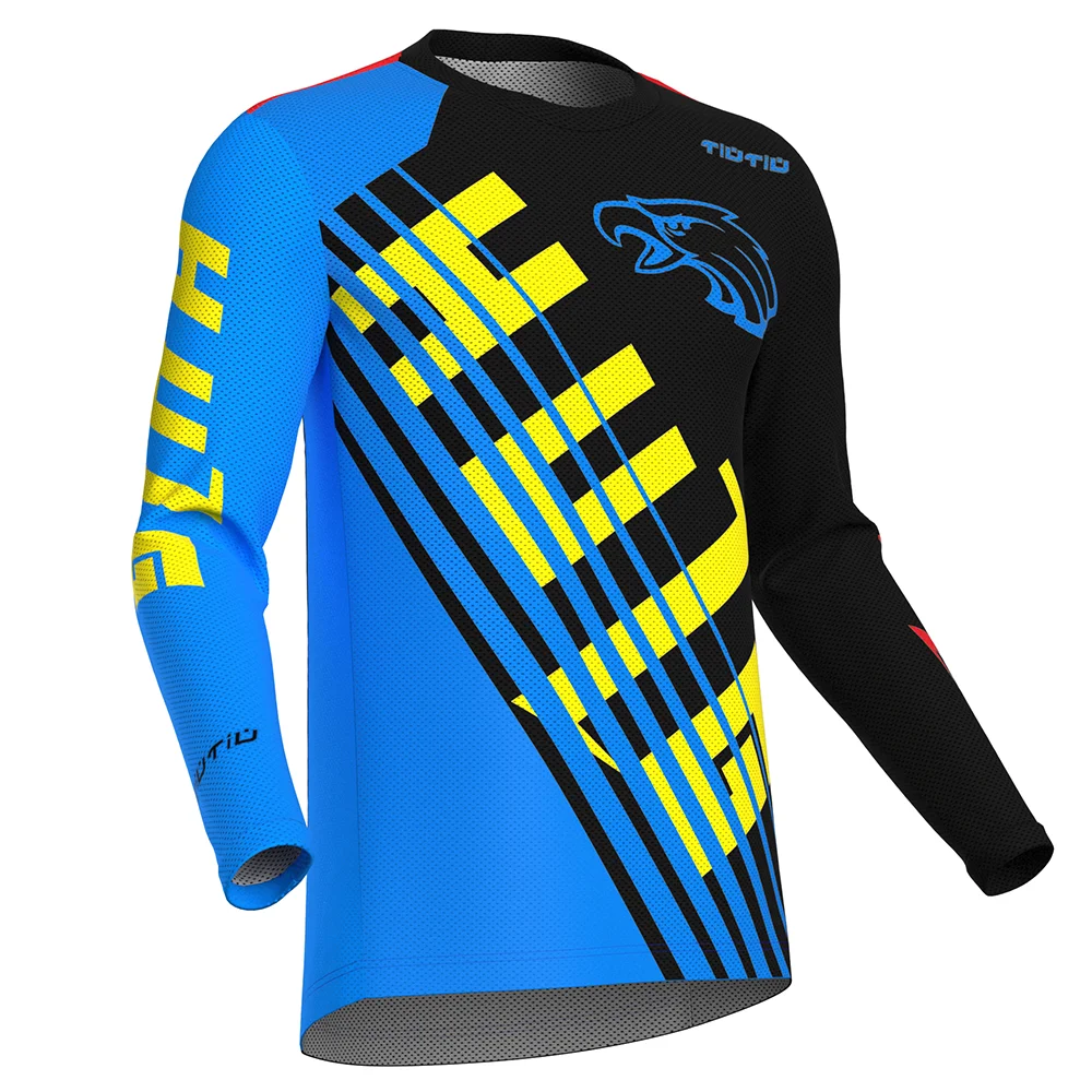 

2022 Men's Downhill Jerseys HULG Mountain Bike MTB Shirts Offroad DH Motorcycle Jersey Motocross Sportwear Clothing Bike