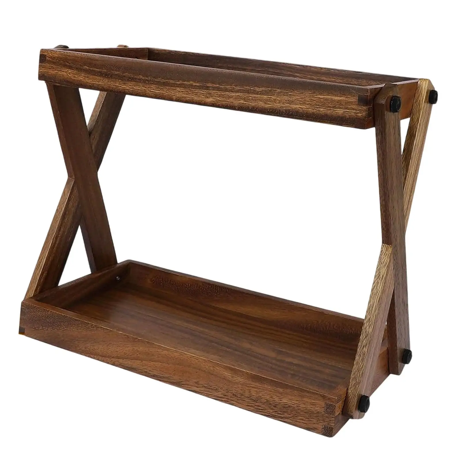 Wood Countertop Shelf,Coffee Station Organizer,Rustic,Sturdy,Kitchen Rack