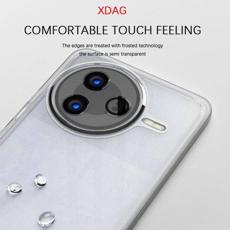 Clear Soft Silicone Acrylic Phone Case with Lens Protector Film