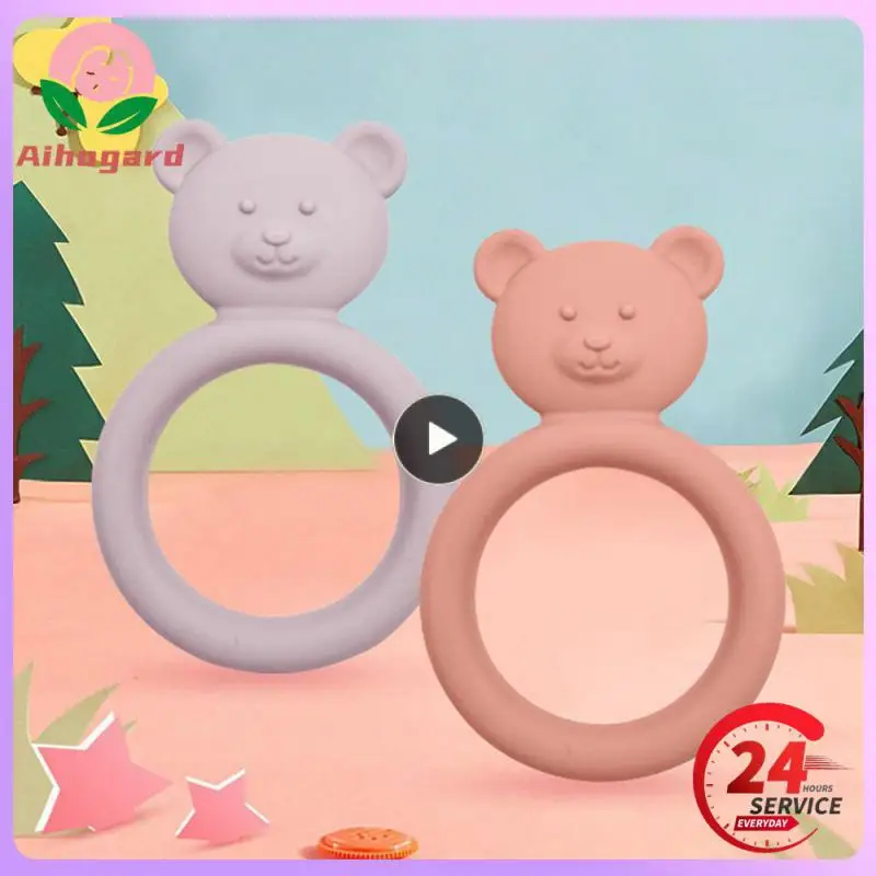 

Baby Teether High Quality Cartoon Bear Design Safe And Non-toxic Prevent Hand Chewing Soothing Toys Prevention Of Hand Biting