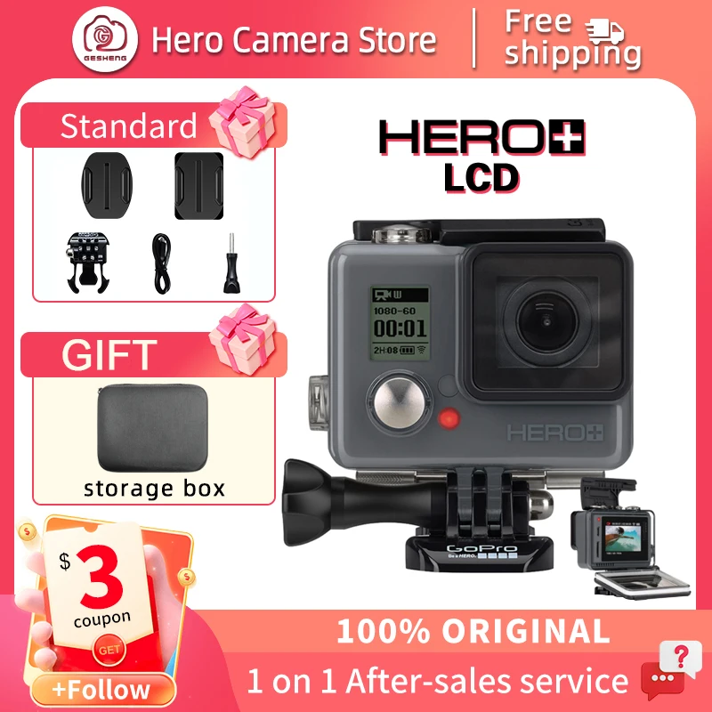 GoPro HERO + Plus LCD Sports Camera WiFi wideangle 40m diving HD hero