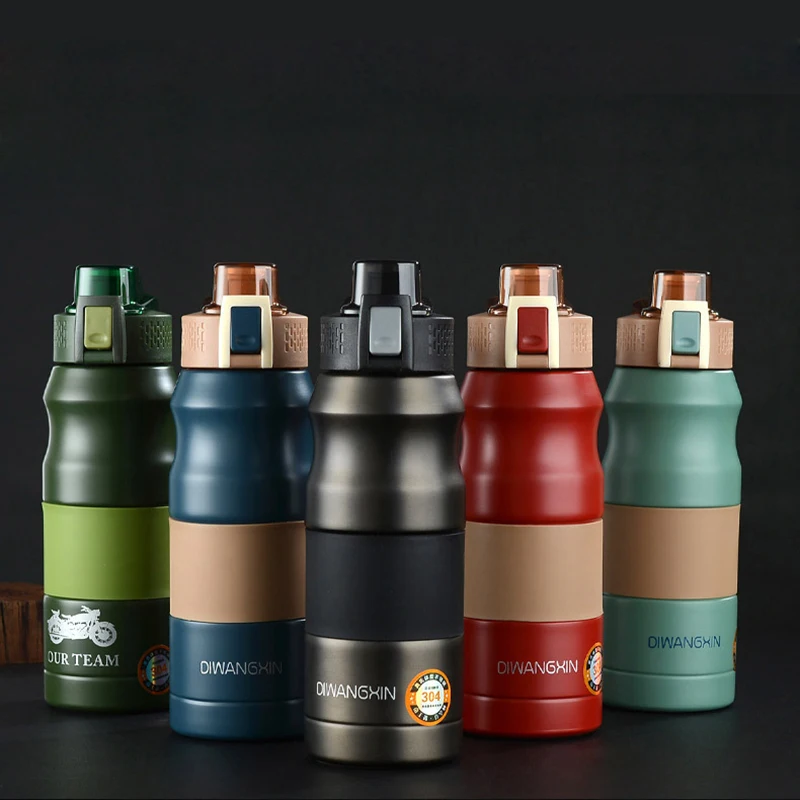 

500/680ML Double Stainless Steel Water thermos Bottle Sports Shaker Thermal Cup Coffee Tea Milk Travel Drink Mug Cycling Flasks