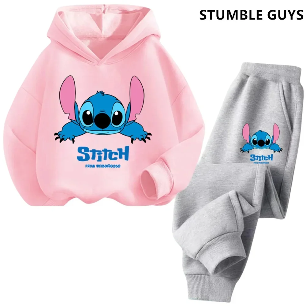 Disney Stitch Children's Street Fashion Sweater Boys Girls Tops Children's Sports Trucksuit Pullover Outdoor Sports Sonic Hoodie - Image 3